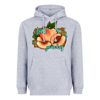 Heather Grey just peachy 2 Heavyweight Hoodie - JahusDesignShop