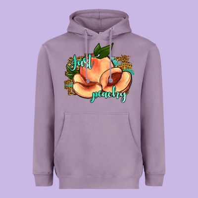 Just Peachy 2 Heavyweight Hoodie Designed By Jahusdesignshop