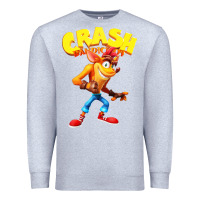 Heather Grey crash bandicoot Premium Sweatshirt - PixelWave