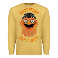 Antique Gold chaos reigns keep it gritty Premium Sweatshirt - PixelWave