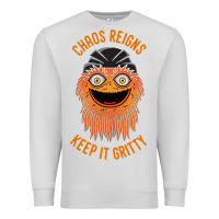 Dove Grey chaos reigns keep it gritty Premium Sweatshirt - PixelWave