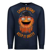 Navy chaos reigns keep it gritty Premium Sweatshirt - PixelWave