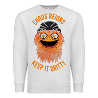 Oatmeal Heather chaos reigns keep it gritty Premium Sweatshirt - PixelWave