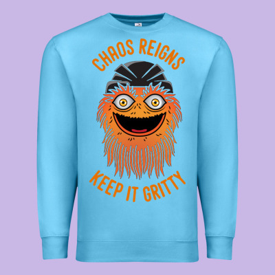 Chaos Reigns Keep It Gritty Premium Sweatshirt Designed By Pixelwave
