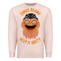 Pale Pink chaos reigns keep it gritty Premium Sweatshirt - PixelWave