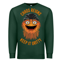 Sports Green chaos reigns keep it gritty Premium Sweatshirt - PixelWave