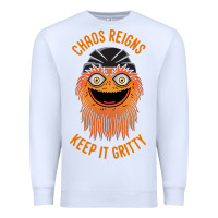 White chaos reigns keep it gritty Premium Sweatshirt - PixelWave