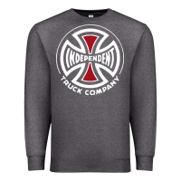 Charcoal Heather independent company cross skateboard Premium Sweatshirt - PixelWave