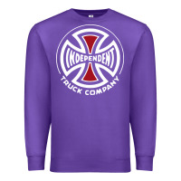 Purple independent company cross skateboard Premium Sweatshirt - PixelWave