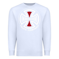 White independent company cross skateboard Premium Sweatshirt - PixelWave