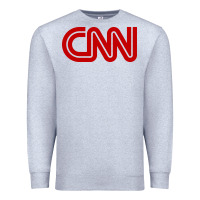 Heather Grey cnn media company Premium Sweatshirt - PixelWave
