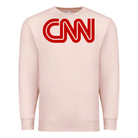 Pale Pink cnn media company Premium Sweatshirt - PixelWave