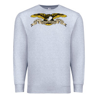 Heather Grey anti hero skateboards Premium Sweatshirt - PixelWave