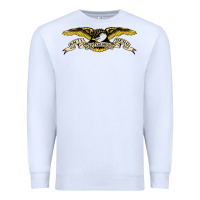 White anti hero skateboards Premium Sweatshirt - PixelWave