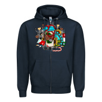 Navy Christmas sunflower gemstone nurse Zipper Hoodie - JahusDesignShop