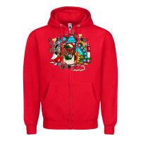 Red Christmas sunflower gemstone nurse Zipper Hoodie - JahusDesignShop