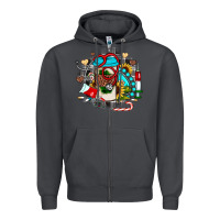 Smoke Christmas sunflower gemstone nurse Zipper Hoodie - JahusDesignShop