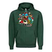 Sports Green Christmas sunflower gemstone nurse Zipper Hoodie - JahusDesignShop