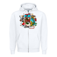 White Christmas sunflower gemstone nurse Zipper Hoodie - JahusDesignShop