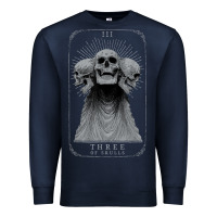 Navy hunt showdown anniversary three of skulls black t shirt Premium Sweatshirt - PixelWave