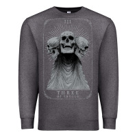 Charcoal Heather hunt showdown anniversary three of skulls black t shirt Premium Sweatshirt - PixelWave