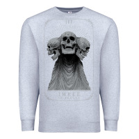 Heather Grey hunt showdown anniversary three of skulls black t shirt Premium Sweatshirt - PixelWave