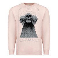 Pale Pink hunt showdown anniversary three of skulls black t shirt Premium Sweatshirt - PixelWave
