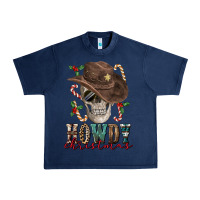 Navy howdy christmas skull Urban Heavy Tee - FaDigitalArtStudio