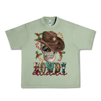 Oil Green howdy christmas skull Urban Heavy Tee - FaDigitalArtStudio