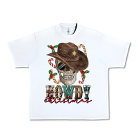 White howdy christmas skull Urban Heavy Tee - FaDigitalArtStudio