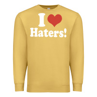 Antique Gold i love haters Premium Sweatshirt - PixelWave