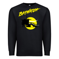 Black baywatch lifeguard tower sunset   baywatch Premium Sweatshirt - PixelWave