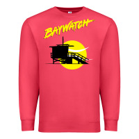 Cardinal baywatch lifeguard tower sunset   baywatch Premium Sweatshirt - PixelWave