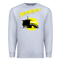 Heather Grey baywatch lifeguard tower sunset   baywatch Premium Sweatshirt - PixelWave