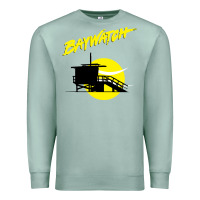 Seafoam baywatch lifeguard tower sunset   baywatch Premium Sweatshirt - PixelWave