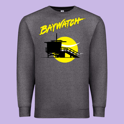 Baywatch Lifeguard Tower Sunset   Baywatch Premium Sweatshirt Designed By Pixelwave