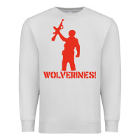 Dove Grey red dawn wolverines Premium Sweatshirt - PixelWave