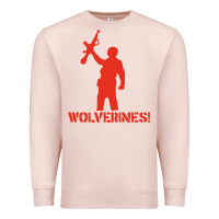 Pale Pink red dawn wolverines Premium Sweatshirt - PixelWave