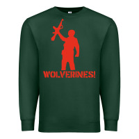 Sports Green red dawn wolverines Premium Sweatshirt - PixelWave