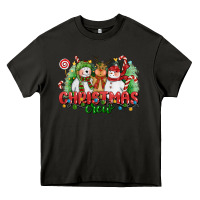 Asphalt christmas crew polar bear reindeer and snowman Heavy Core Tee - CowGirlArtShop