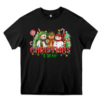 Black christmas crew polar bear reindeer and snowman Heavy Core Tee - CowGirlArtShop