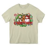 Mossy christmas crew polar bear reindeer and snowman Heavy Core Tee - CowGirlArtShop