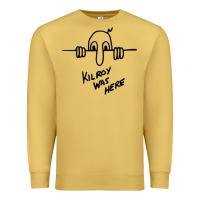 Antique Gold Kilroy was here (on RedBubble) gift Premium Sweatshirt - PixelWave