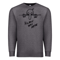 Charcoal Heather Kilroy was here (on RedBubble) gift Premium Sweatshirt - PixelWave