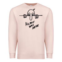 Pale Pink Kilroy was here (on RedBubble) gift Premium Sweatshirt - PixelWave