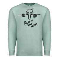 Seafoam Kilroy was here (on RedBubble) gift Premium Sweatshirt - PixelWave
