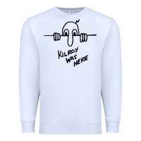 White Kilroy was here (on RedBubble) gift Premium Sweatshirt - PixelWave
