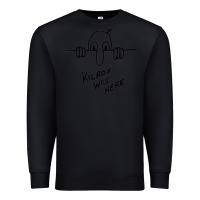 Black Kilroy was here (on RedBubble) gift Premium Sweatshirt - PixelWave