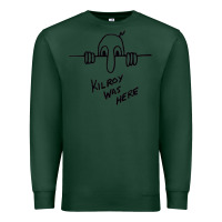 Sports Green Kilroy was here (on RedBubble) gift Premium Sweatshirt - PixelWave
