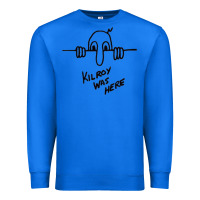True Royal Kilroy was here (on RedBubble) gift Premium Sweatshirt - PixelWave